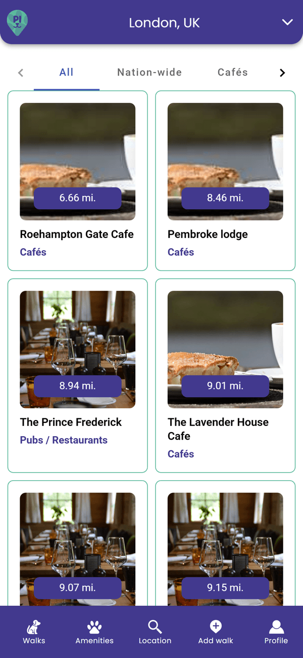 Paws In dog-friendly cafés and pubs.